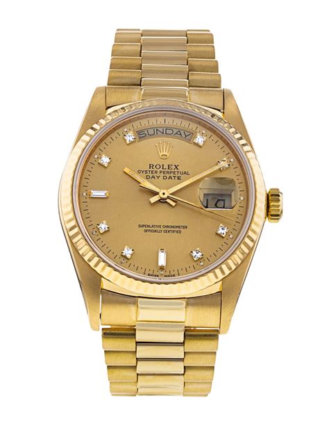 rolex president watch seconds function.